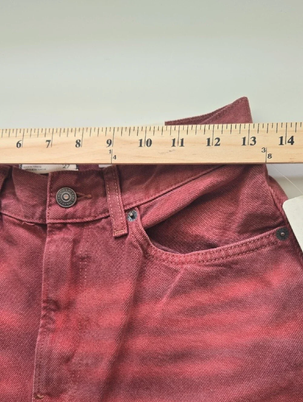 NWT Free People We The Free Bodie Arc Barrel Jeans In Sangria High Rise 27
